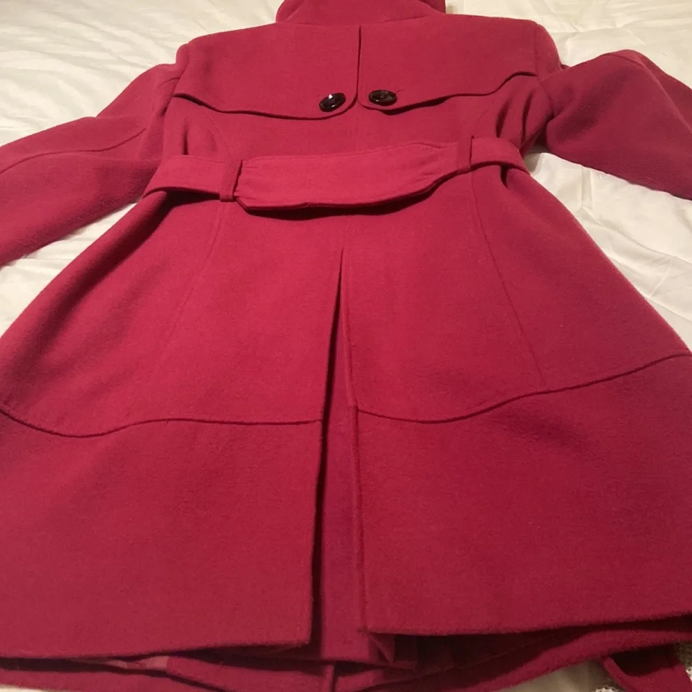 Worthington Fuchsia Peacoat Black Buttons and Tye Waist Size M GORGEOUS! EUC!!! - Picture 10 of 16